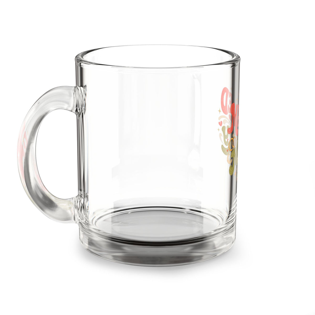 Christmas Glass Mug Married and Merry Glass Mug — 10oz Holiday Newlywed Coffee Cup