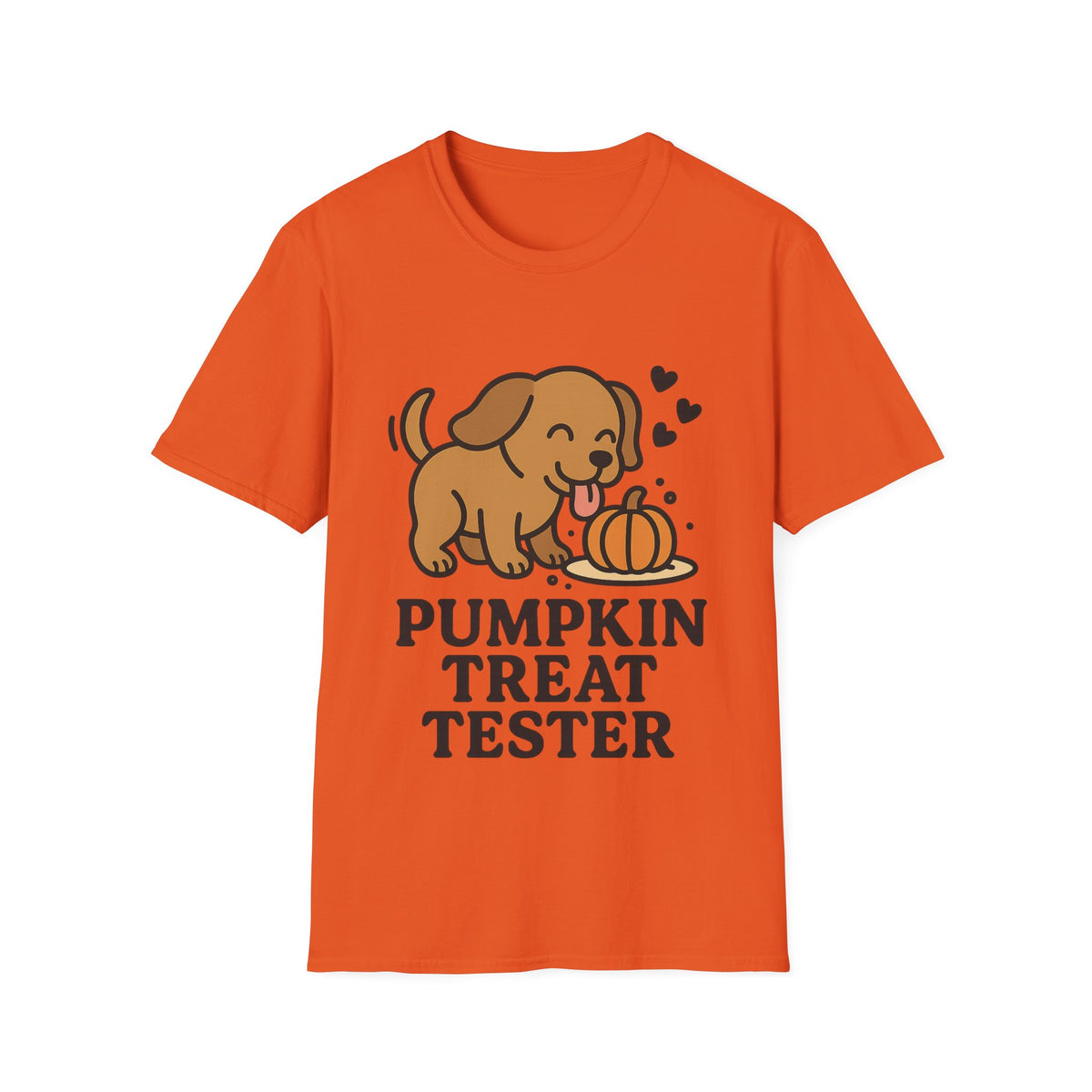 Pumpkin Treat Tester Cute Dog Graphic Tee, Funny Autumn Season Puppy T-Shirt - Trending Now - September 2026