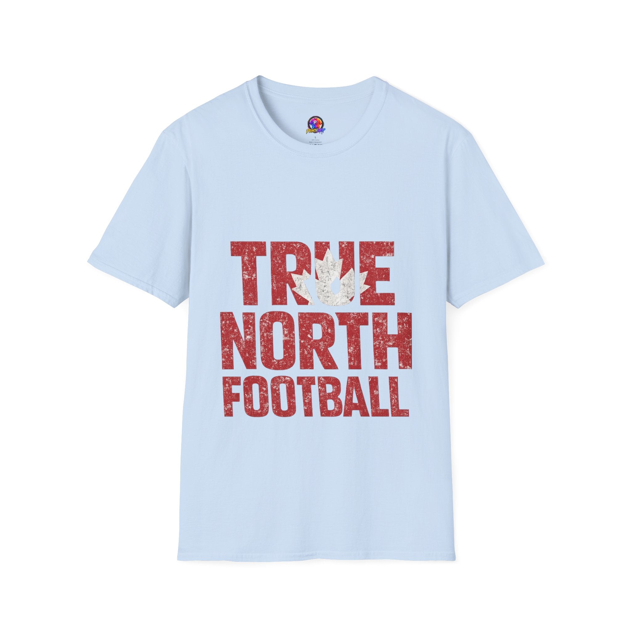 Canada True North Football T-Shirt — Vintage Canadian Maple Leaf Team Tee