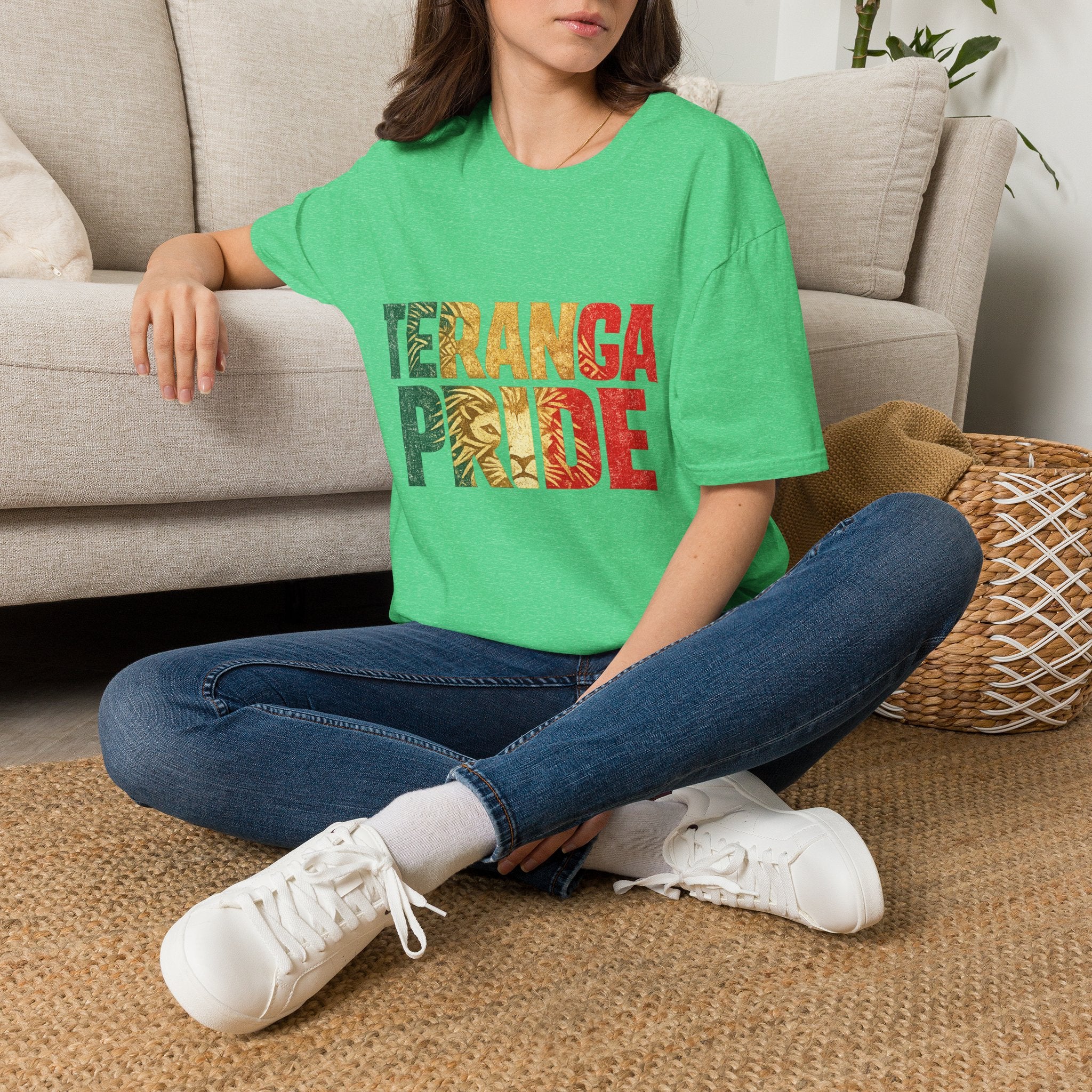 Senegal Teranga Pride T-Shirt — Senegal Flag Colors & Lion Graphic