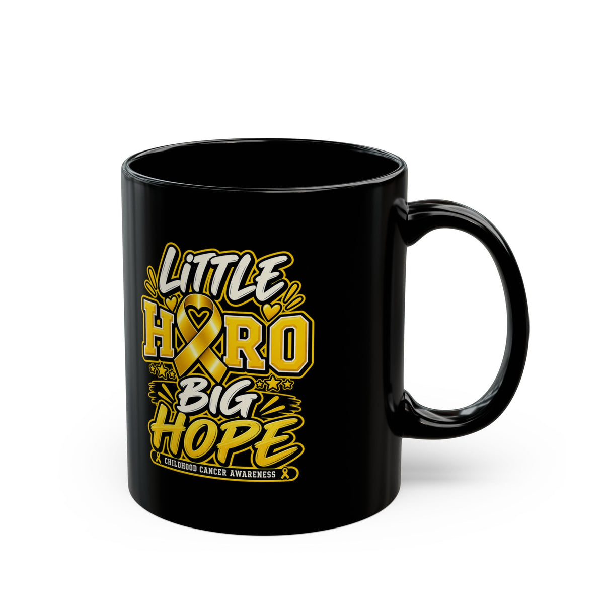 Little Hero Big Hope Childhood Cancer Awareness Mug