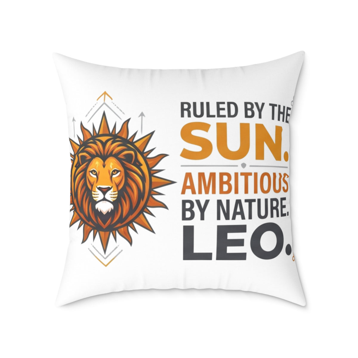 Leo Zodiac Ruled By The Sun Square Poly Canvas Pillow