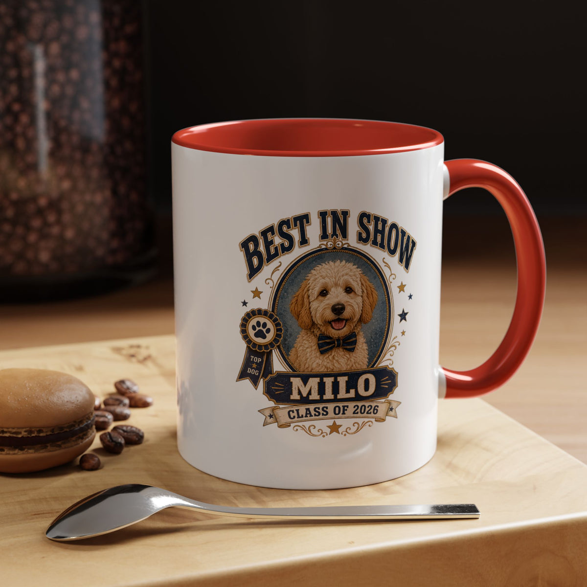 Milo Bailey Dog Dad Mom Best in Show Milo Dog Coffee Mug — Class of 2026 Accent Mug