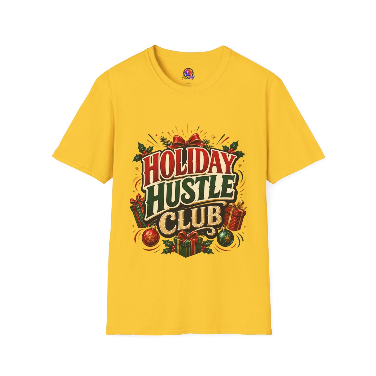 Holiday Hustle Club T-Shirt — Funny Christmas Graphic Tee