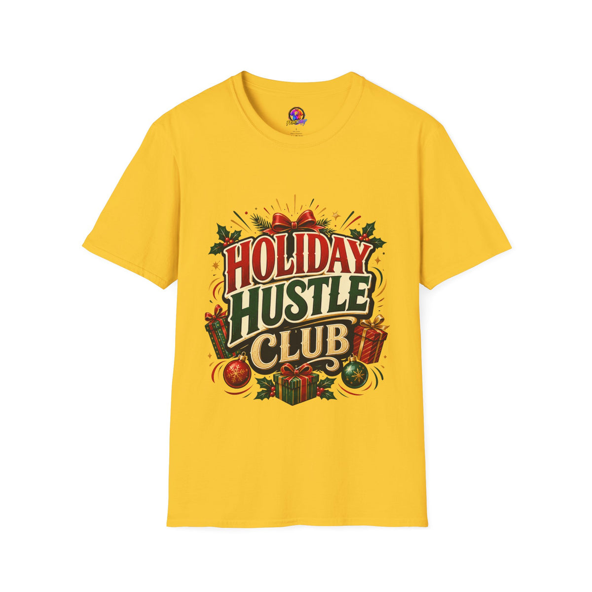 Holiday Hustle Club T-Shirt — Funny Christmas Graphic Tee