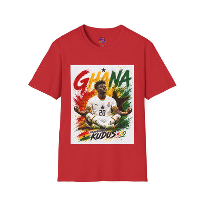 Ghana Football Player Graphic T-Shirt — Ghana Colors & Kudus Print