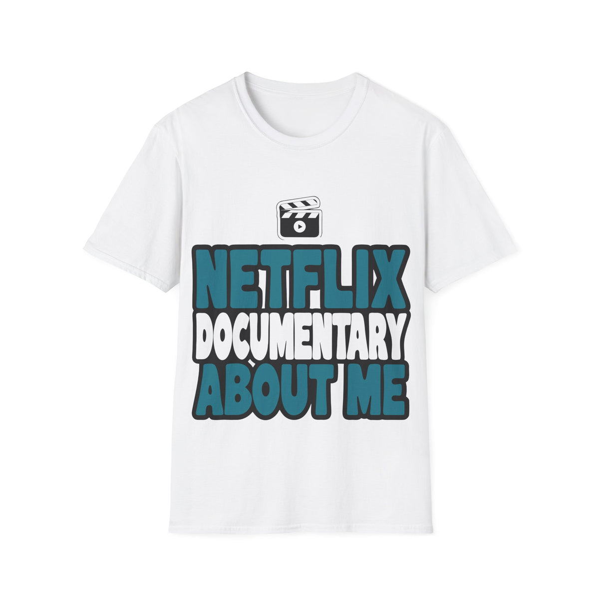 Netflix Documentary About Me Blue Block Bubble Font T-Shirt - Y2K Pop Culture Graphic Tee - Trending Now - September 2026