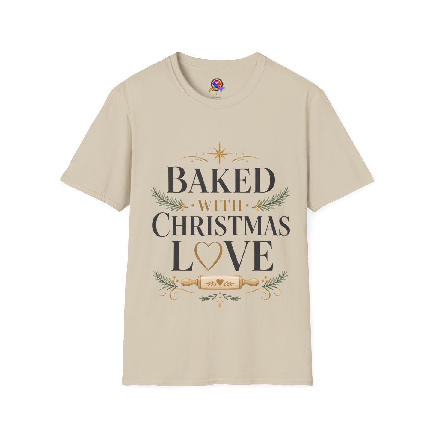T-Shirt — "Baked With Christmas Love" Holiday Baking Shirt
