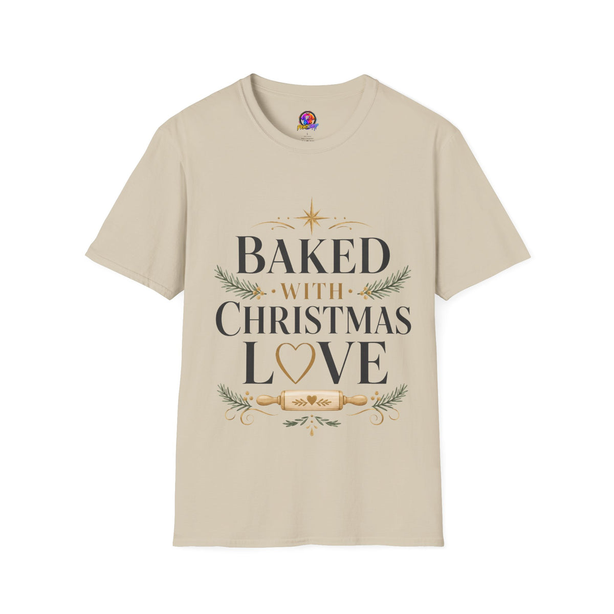 T-Shirt — "Baked With Christmas Love" Holiday Baking Shirt