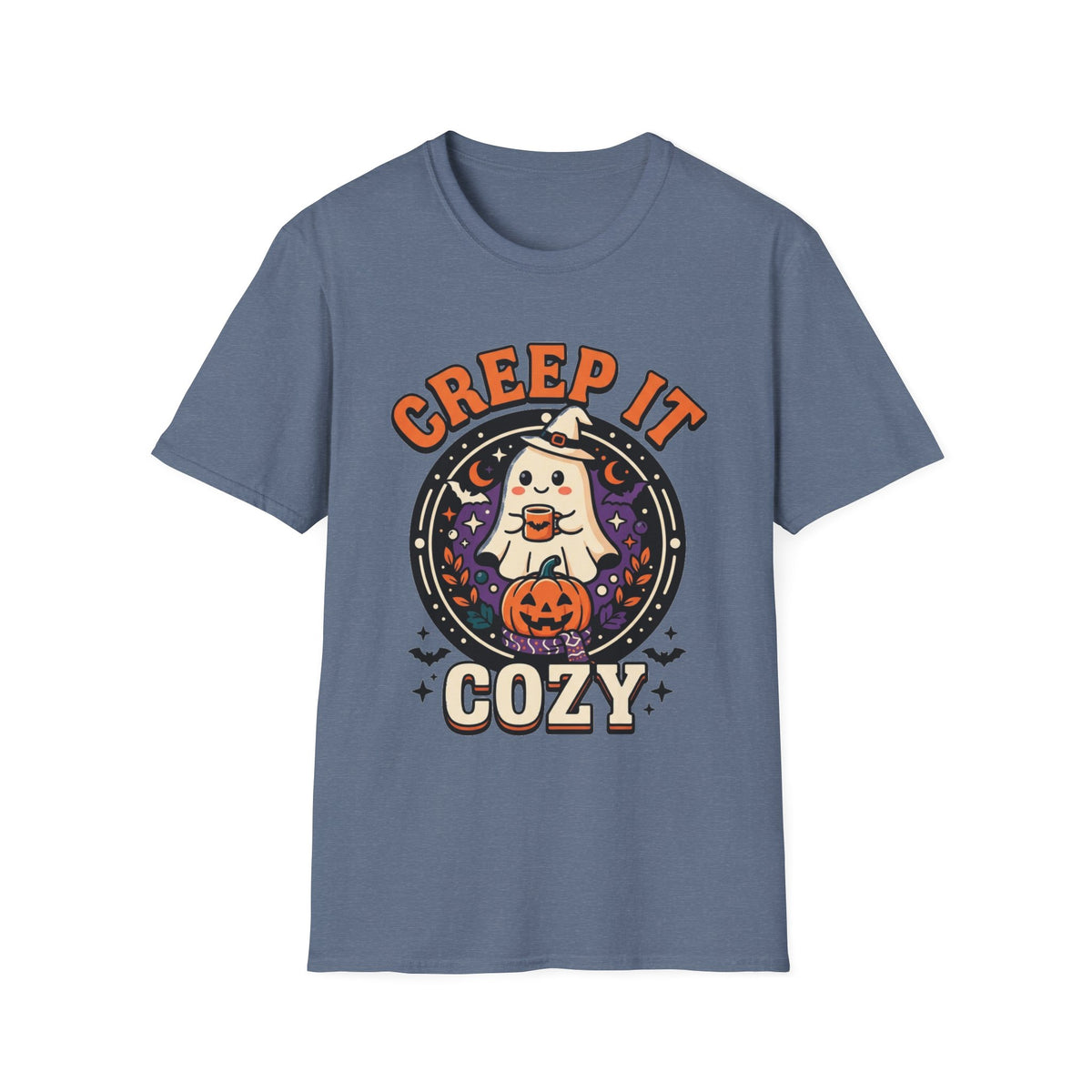 Creep It Cozy T-Shirt — Cute Spooky Ghost Graphic Tee for Halloween & Fall - Trending Now - August 2026