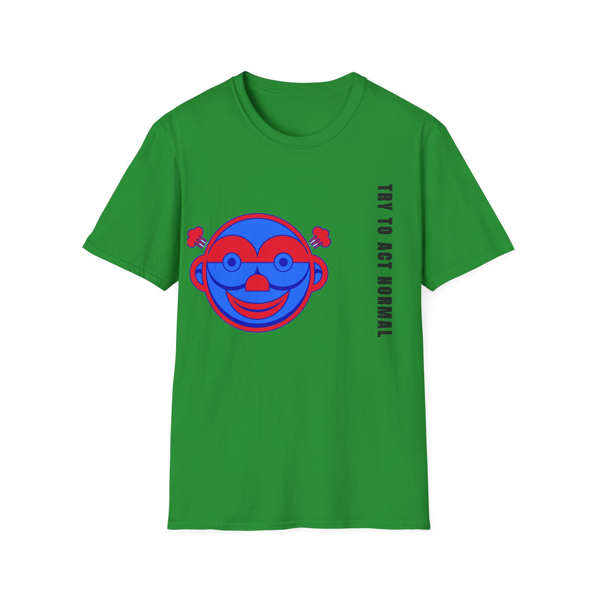 Peekaboo Monkey T-Shirt — Retro Red & Blue Cartoon Graphic Tee - Trending Now - September 2026