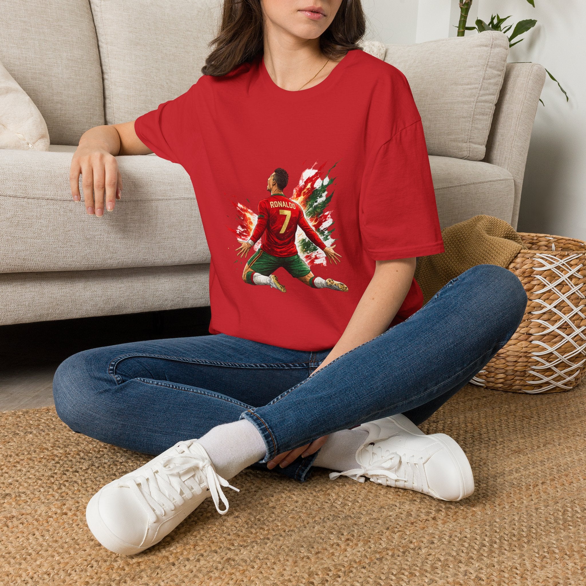 Portugal Soccer Player #7 Graphic T‑Shirt — Dynamic Portugal Fan Tee