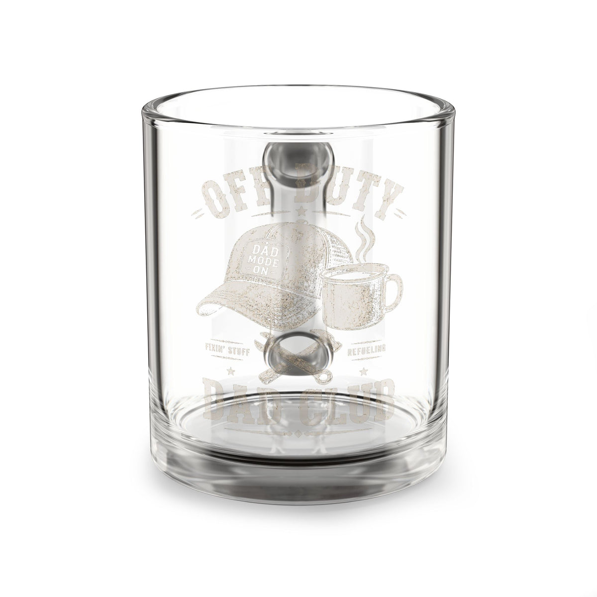 Off Duty Glass Mug — 10oz Coffee Mug for Relaxing Breaks Milo Bailey Dog Dad Mom  Glass Mug 10 oz