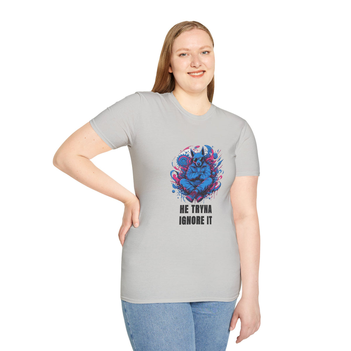 Mystic Wolf T-Shirt — "He Tryna Ignore It" Graphic Tee - Trending Now - August 2026