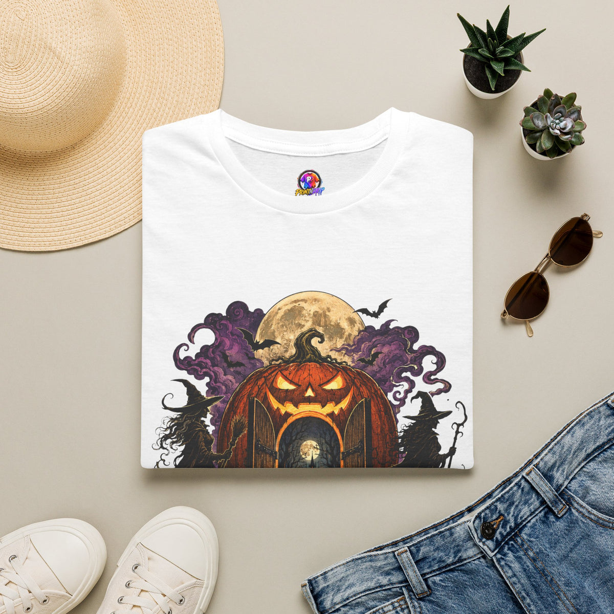 Halloween The Moon Is Full Unisex Softstyle T-Shirt