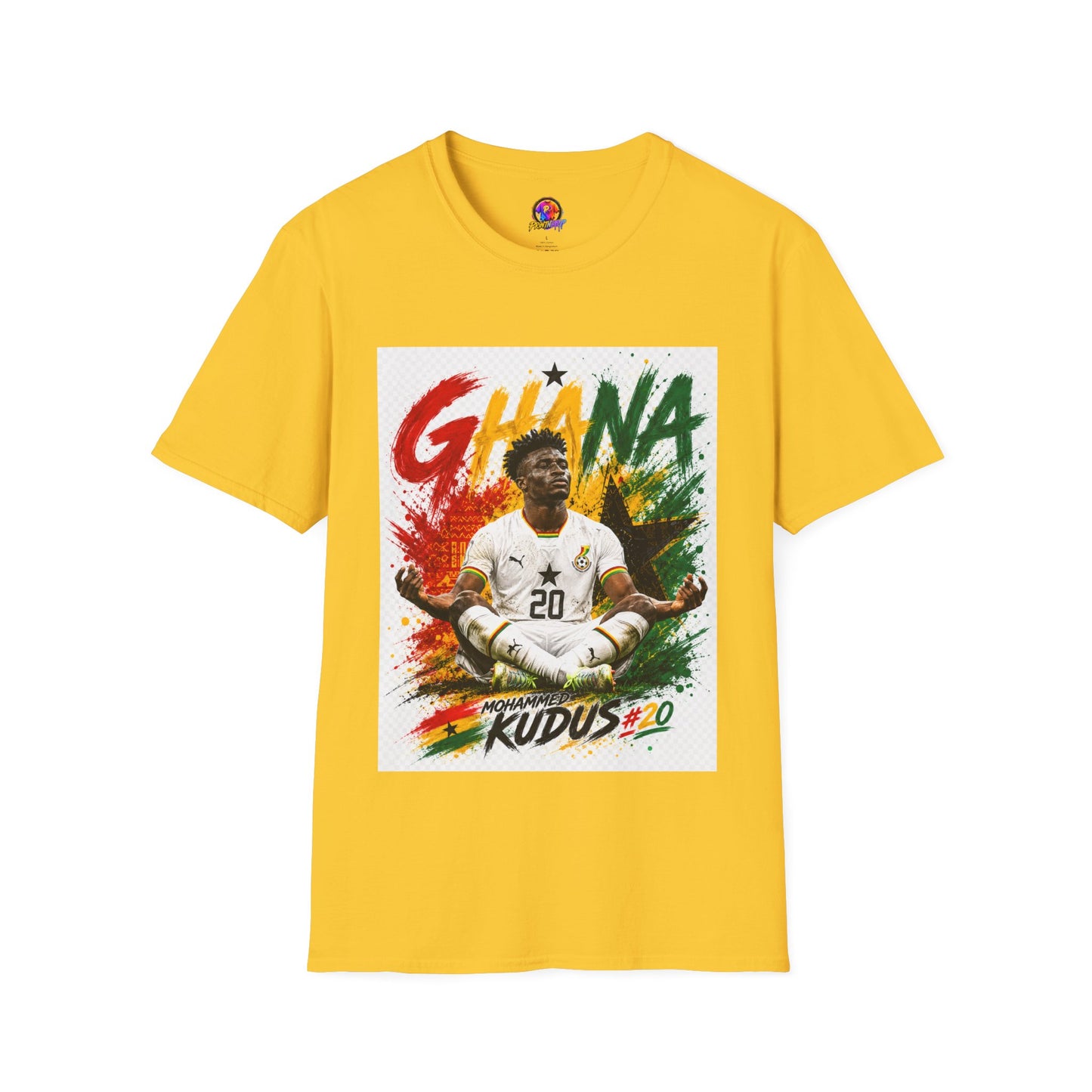 Ghana Football Player Graphic T-Shirt — Ghana Colors & Kudus Print
