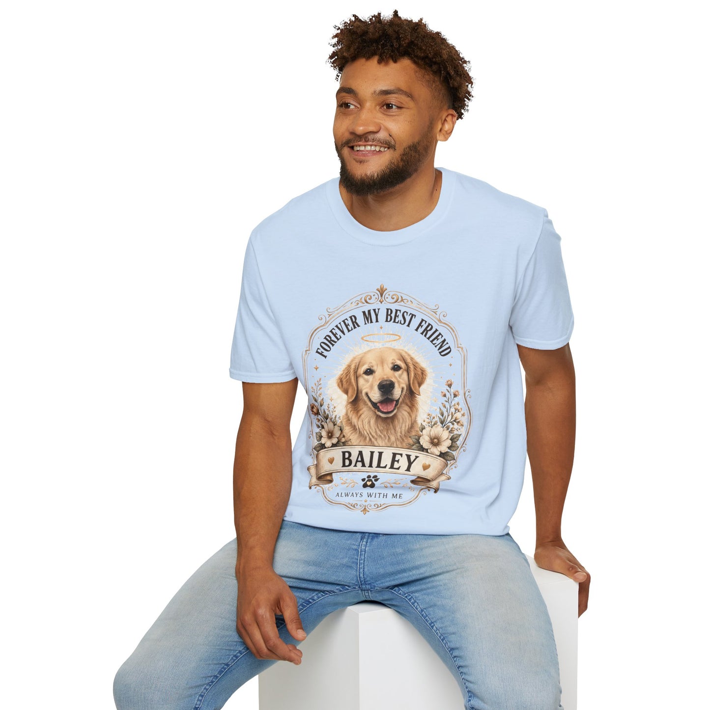 Forever My Best Friend Memorial Dog T-Shirt — Personalized Pet Tribute Tee