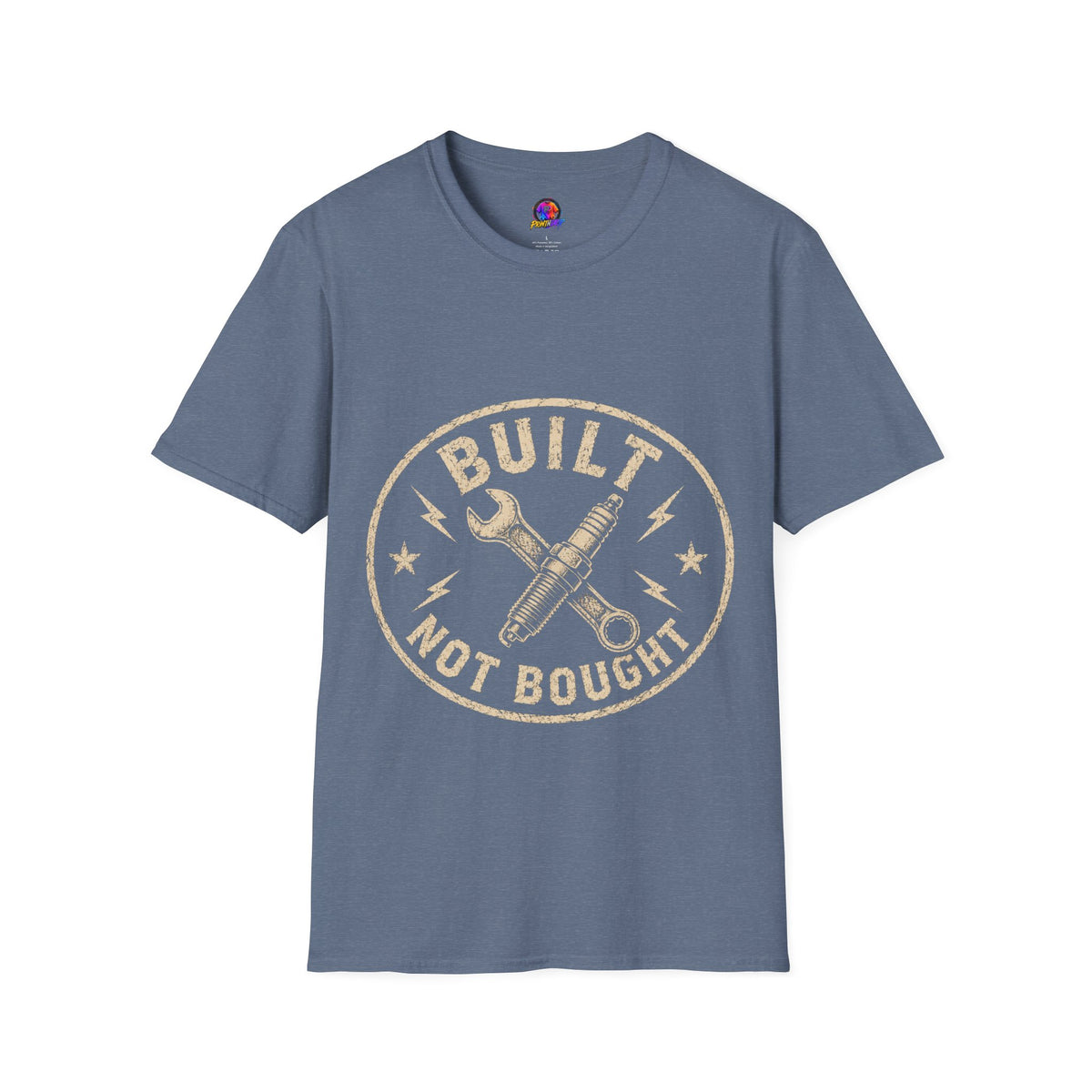 T-Shirt — "Built Not Bought" Vintage Mechanic Graphic