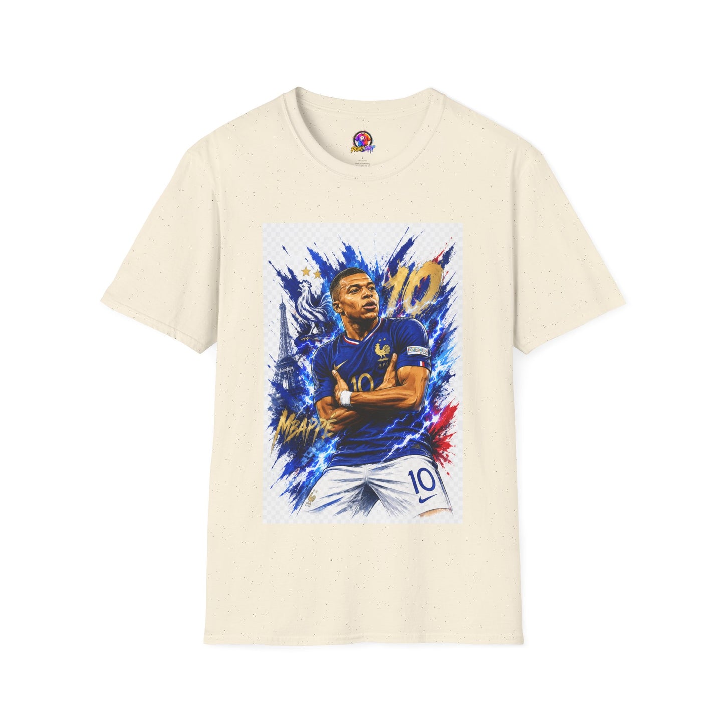 France Mbappé Soccer T-Shirt — #10 Blue Action Portrait Tee