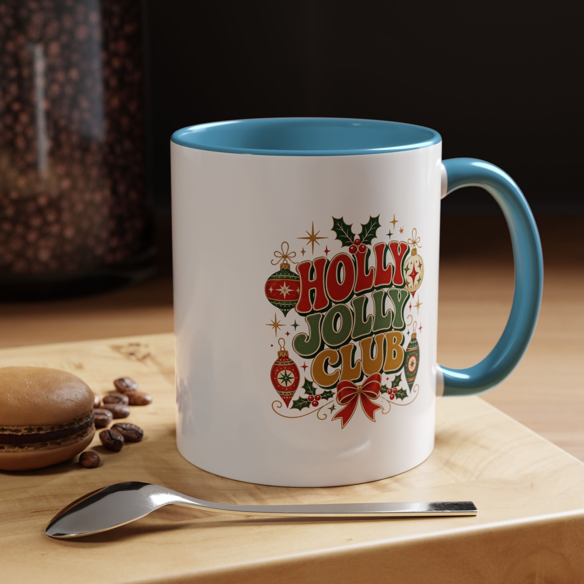 Accent Coffee Mug Holly Jolly Club
