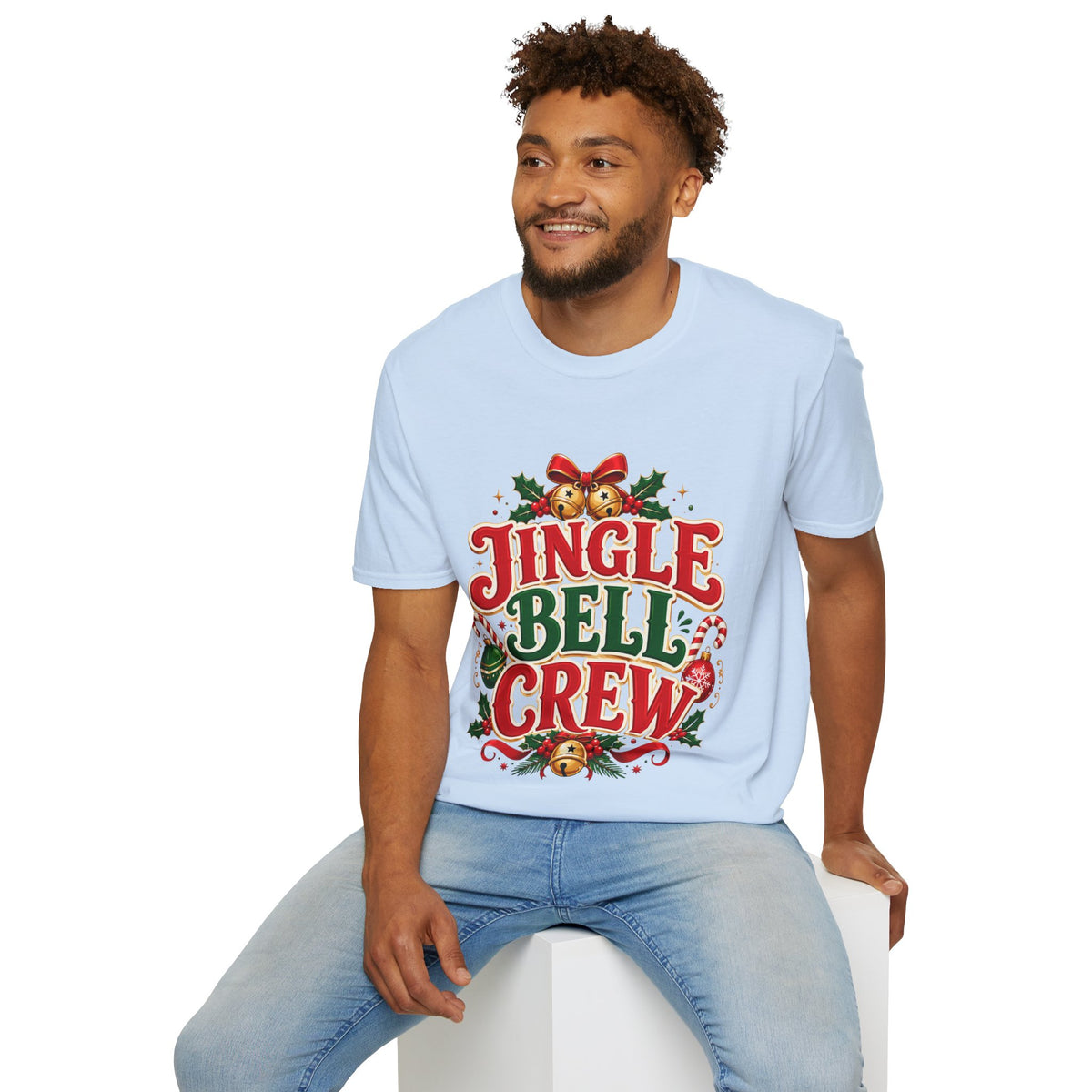 Jingle Bell Crew T-Shirt — Festive Christmas Holiday Tee