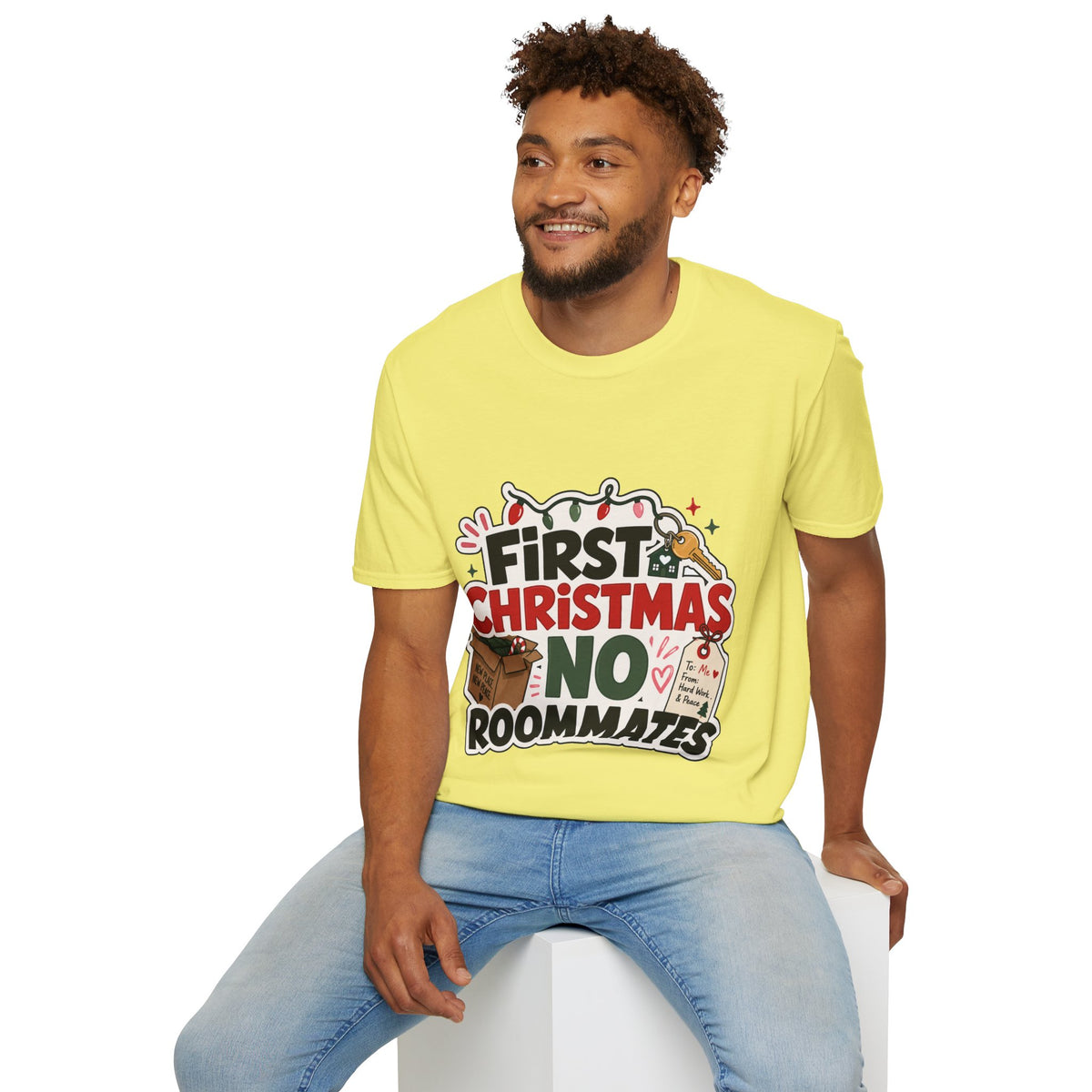 First Christmas No Roommates T-Shirt — Funny Holiday New Home Tee