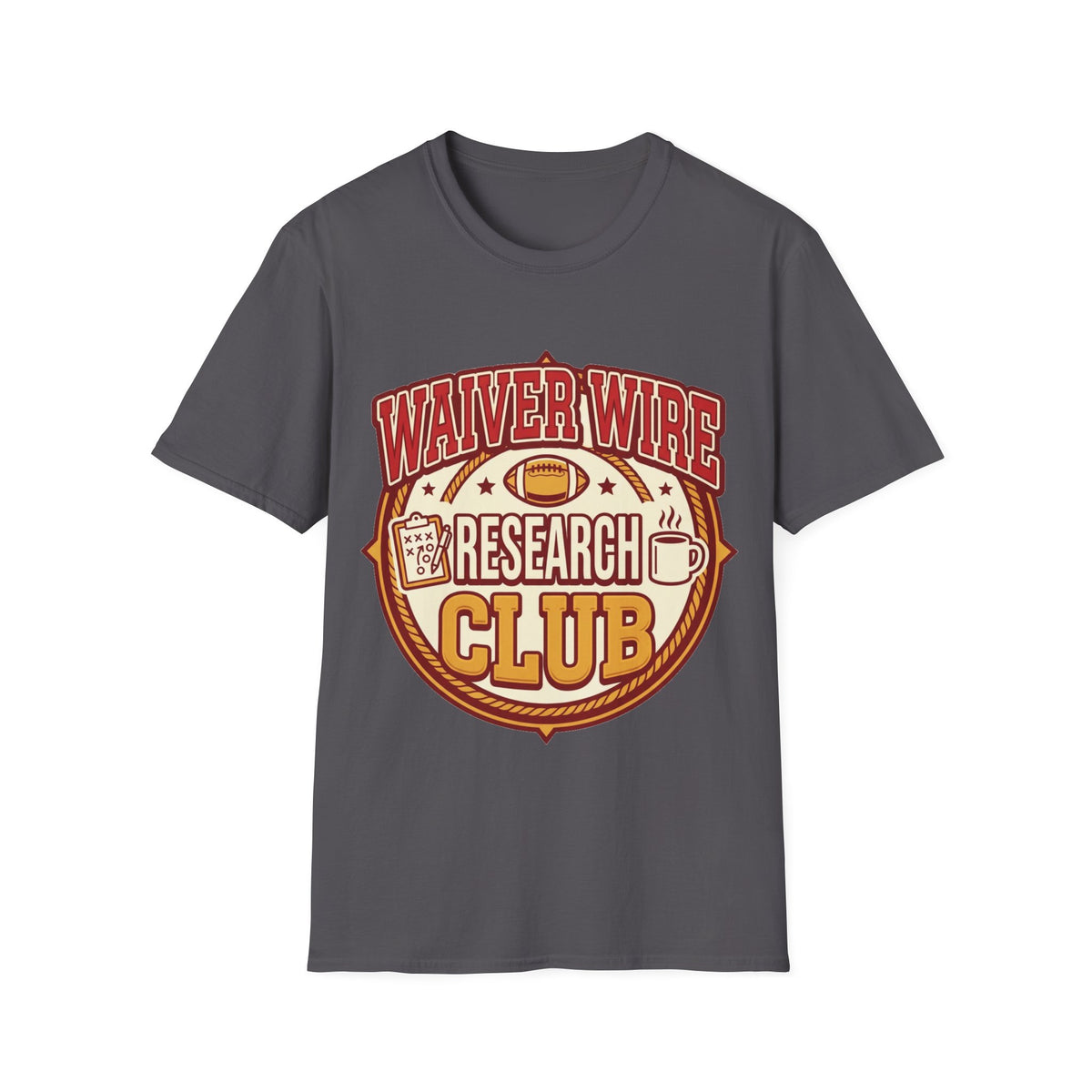 Waiver Wire Research Club Football T-Shirt — Fantasy Football Fan Tee - Trending Now - August 2026