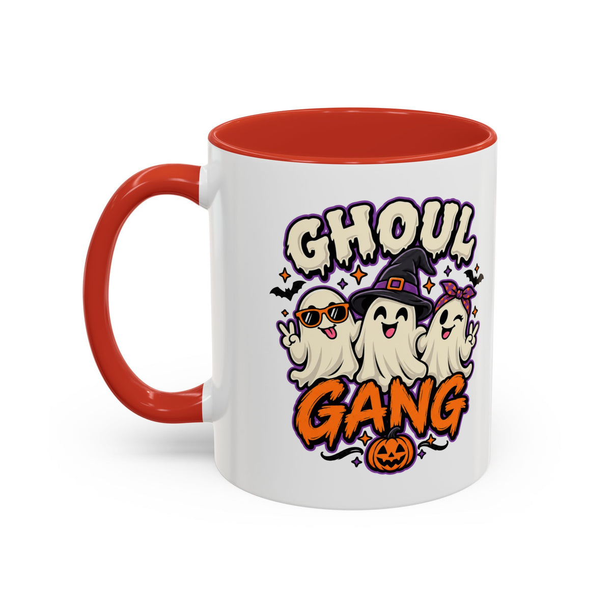 Ghoul Gang Coffee Mug — Cute Halloween Ghosts Accent Mug (11/15oz)