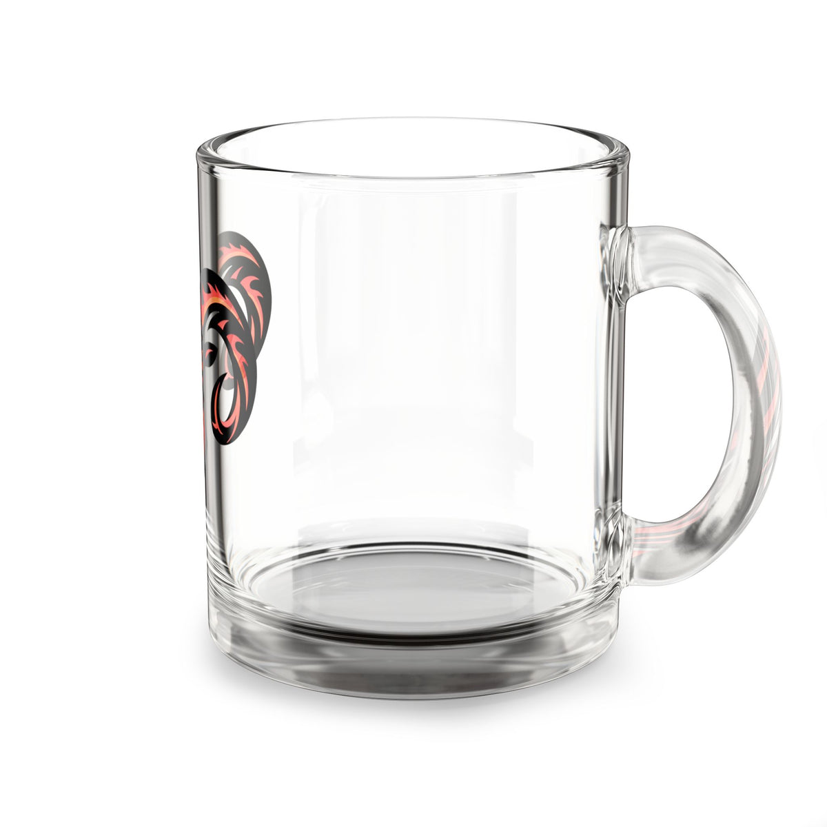 Aries Ram Head Glass Mug — Bold Tribal Aries Coffee Cup (10 oz)