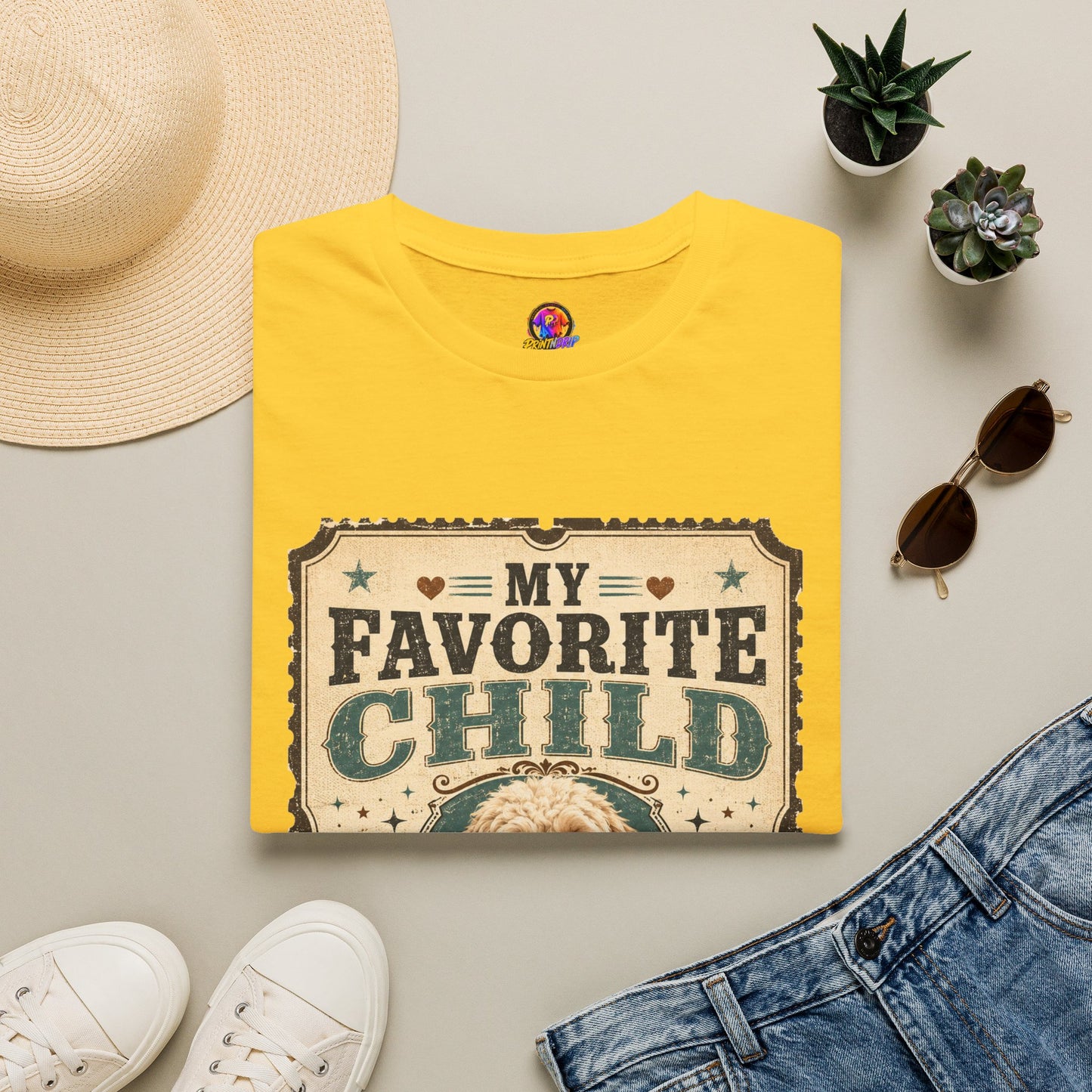 Favorite Child T-Shirt — "My Favorite Child" Dog Mom Club Vintage Tee