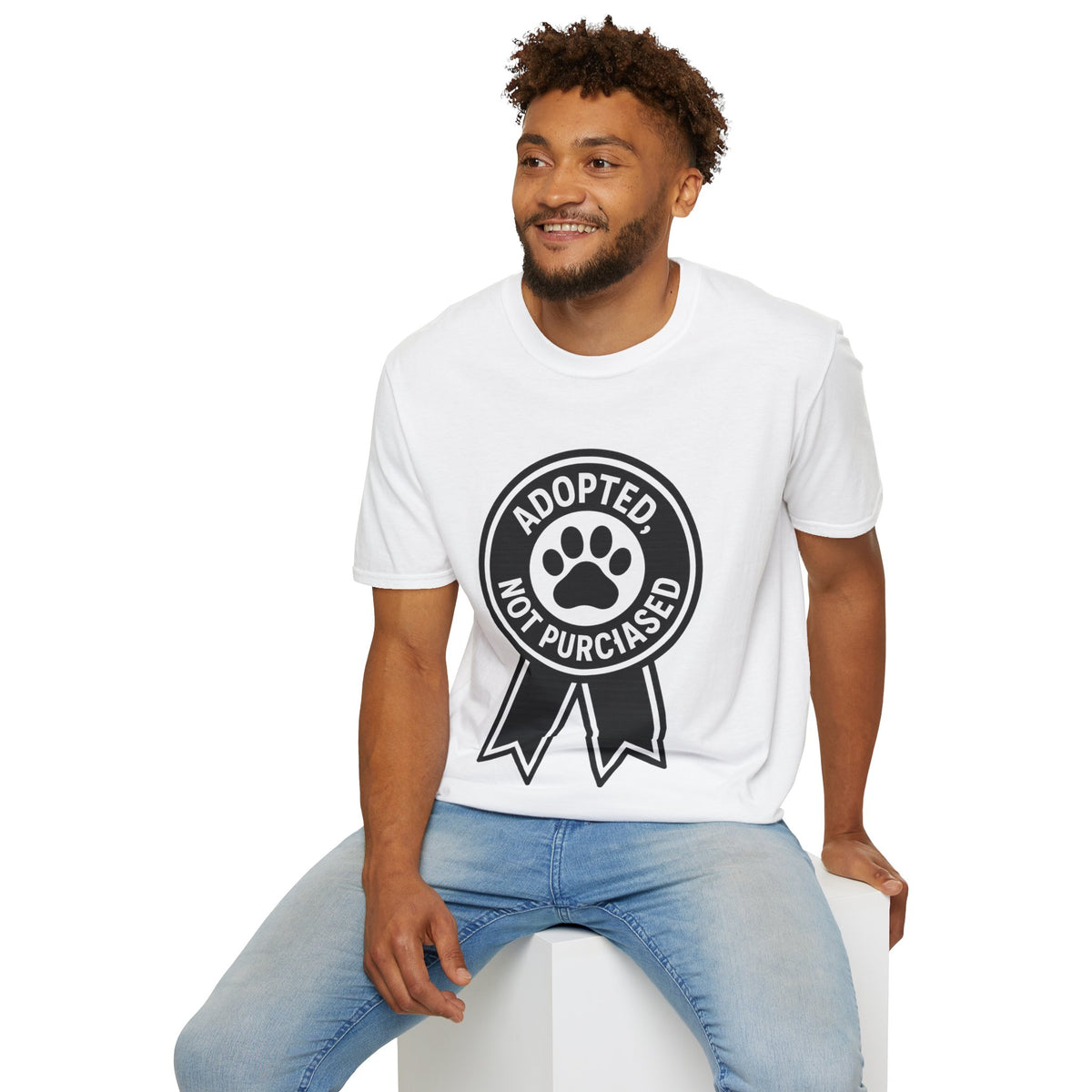 Adopted Not Purchased Graphic T-Shirt — Rescue Pet Awareness Tee - Trending Now - August 2026