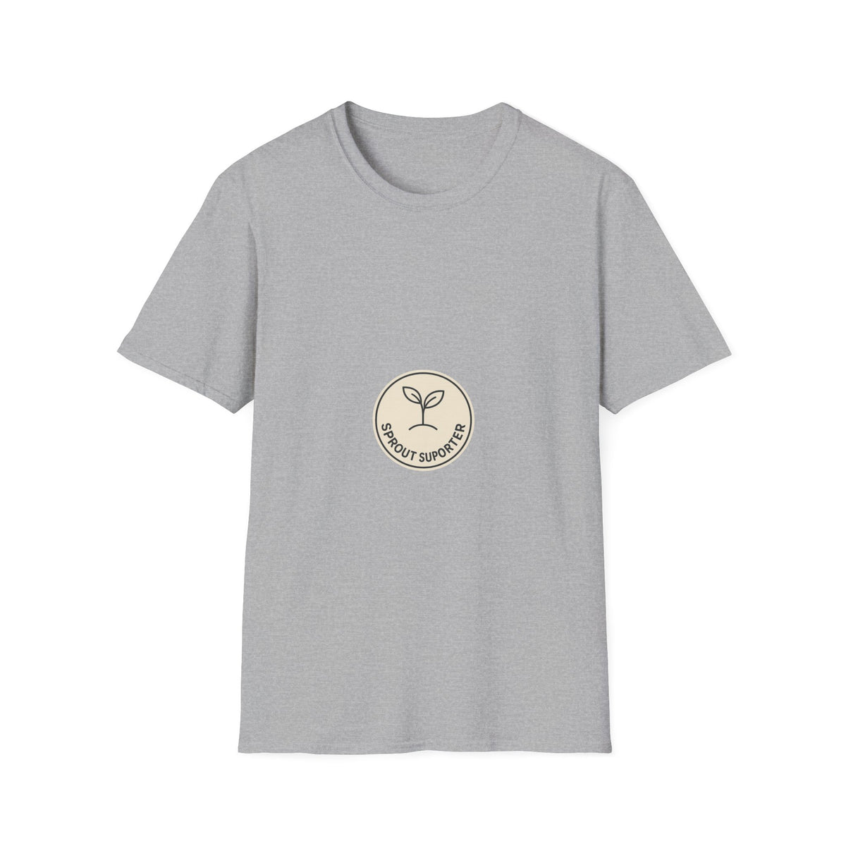 "Sprout Supporter" Retro Circular Emblem Tee - Cute Minimalist Houseplant Plant Parent White T-Shirt - Trending Now - September 2026