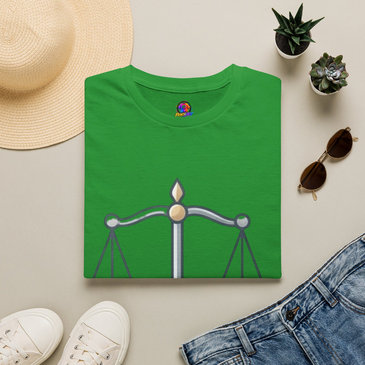 Libra Scales T-Shirt — Zodiac Balance Graphic Tee