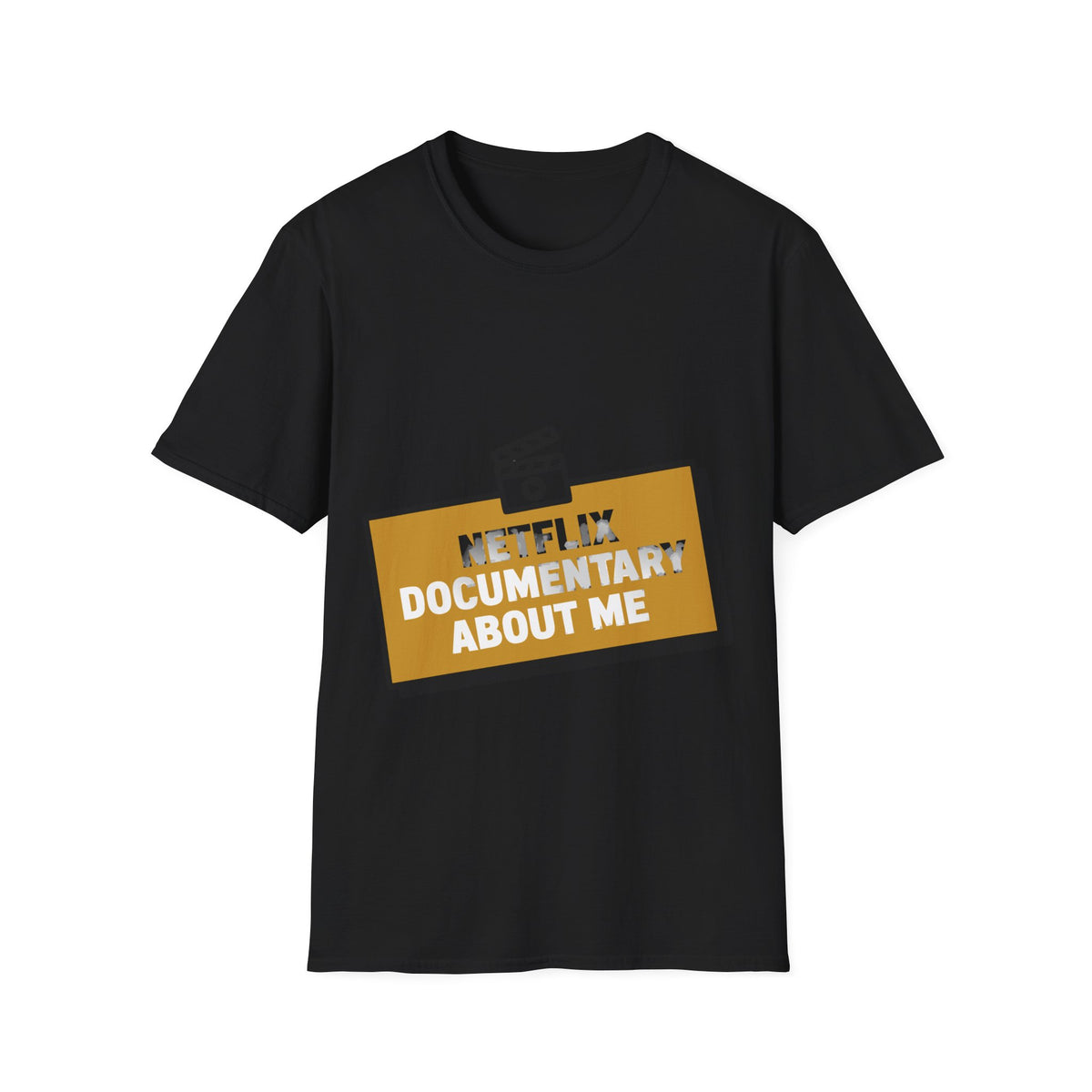 Netflix Documentary About Me Gold Block Badge T-Shirt - Funny Sarcastic Pop Culture Tee - Trending Now - September 2026