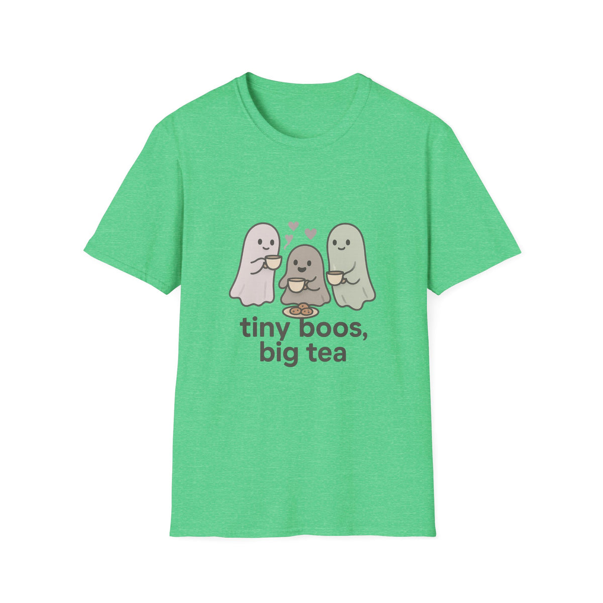Cute Ghosts T-Shirt — “tiny boos, big tea” Cute Halloween Tee - Trending Now - August 2026