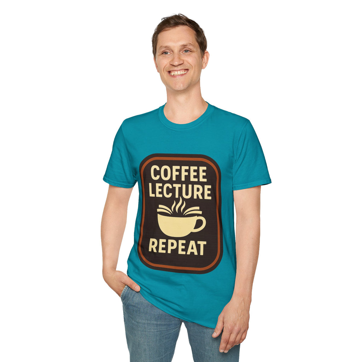 Coffee Lecture Repeat T‑Shirt — Funny Professor Coffee Tee for Teachers & Students - Trending Now - August 2026