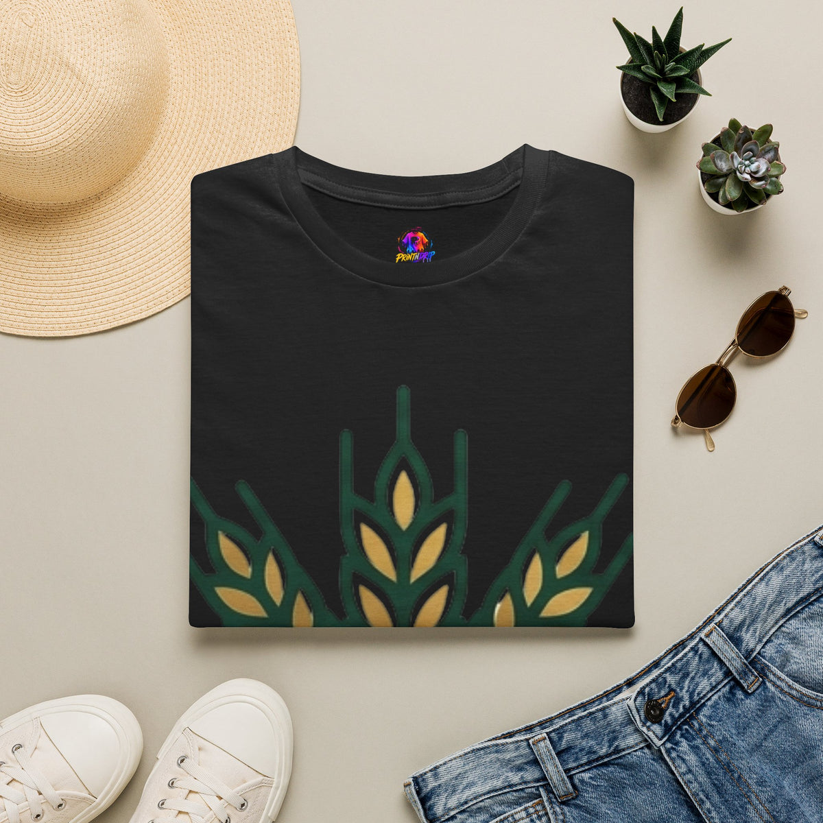Thanksgiving T-shirt Wheat Field Graphic T-Shirt — Rustic Harvest Farmwear