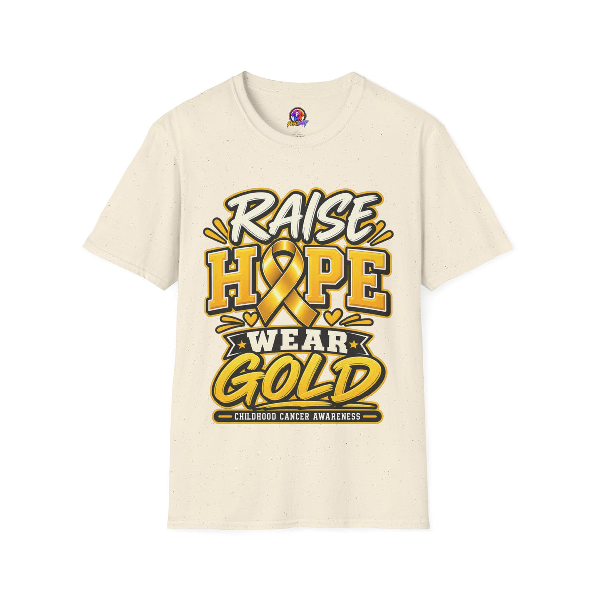 Raise Hope Wear Gold T-Shirt — Childhood Cancer Awareness