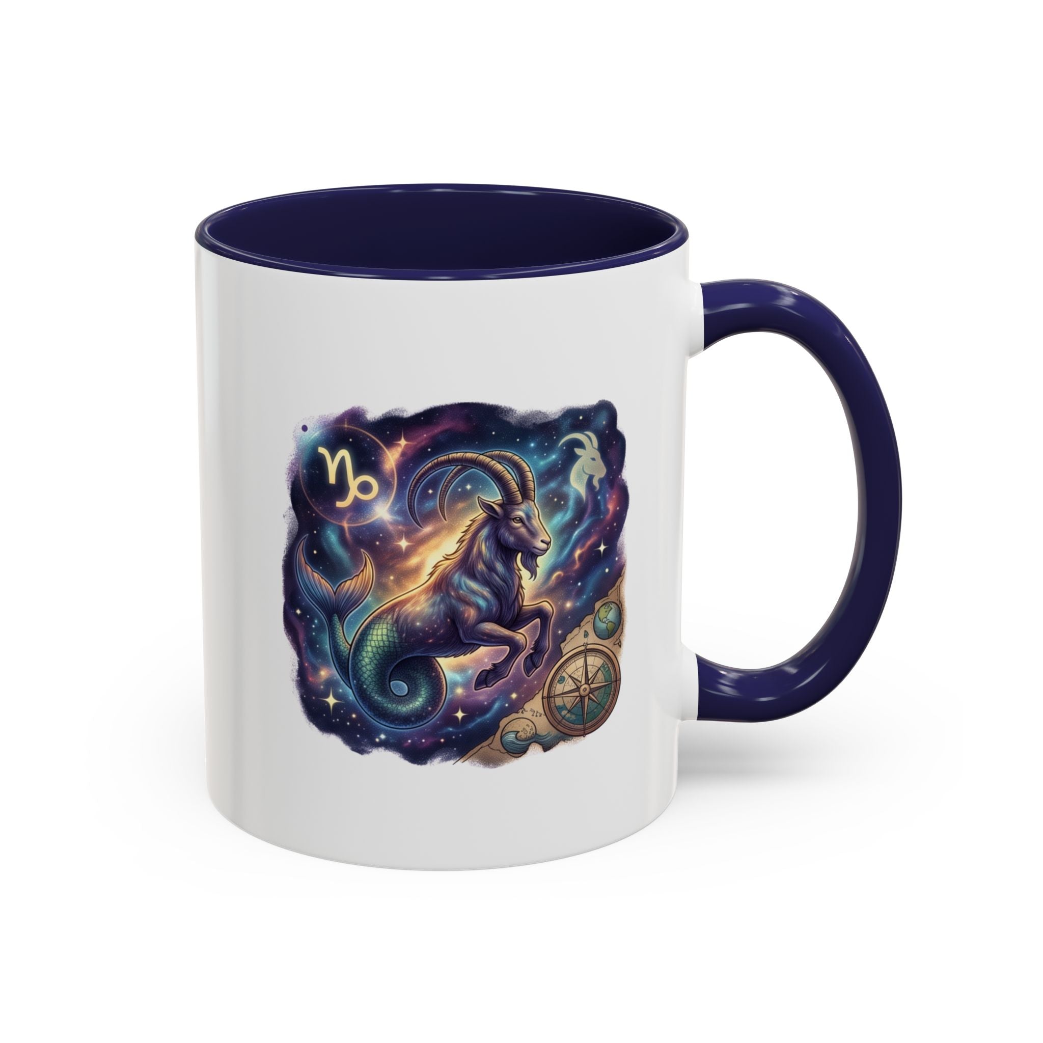 Capricorn Zodiac Coffee Mug — Celestial Goat Astrology Accent Mug