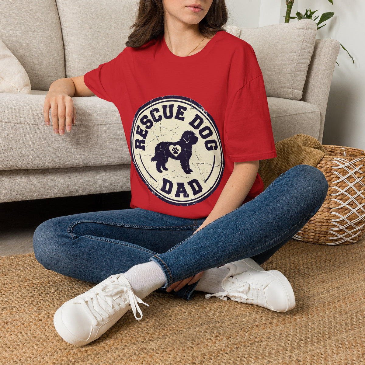 Rescue Dog Dad T-Shirt – Vintage Shelter Pup Support Tee