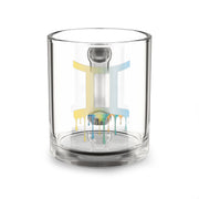 Gemini Zodiac Glass Mug – Dripping Rainbow Horoscope Design (10 oz)