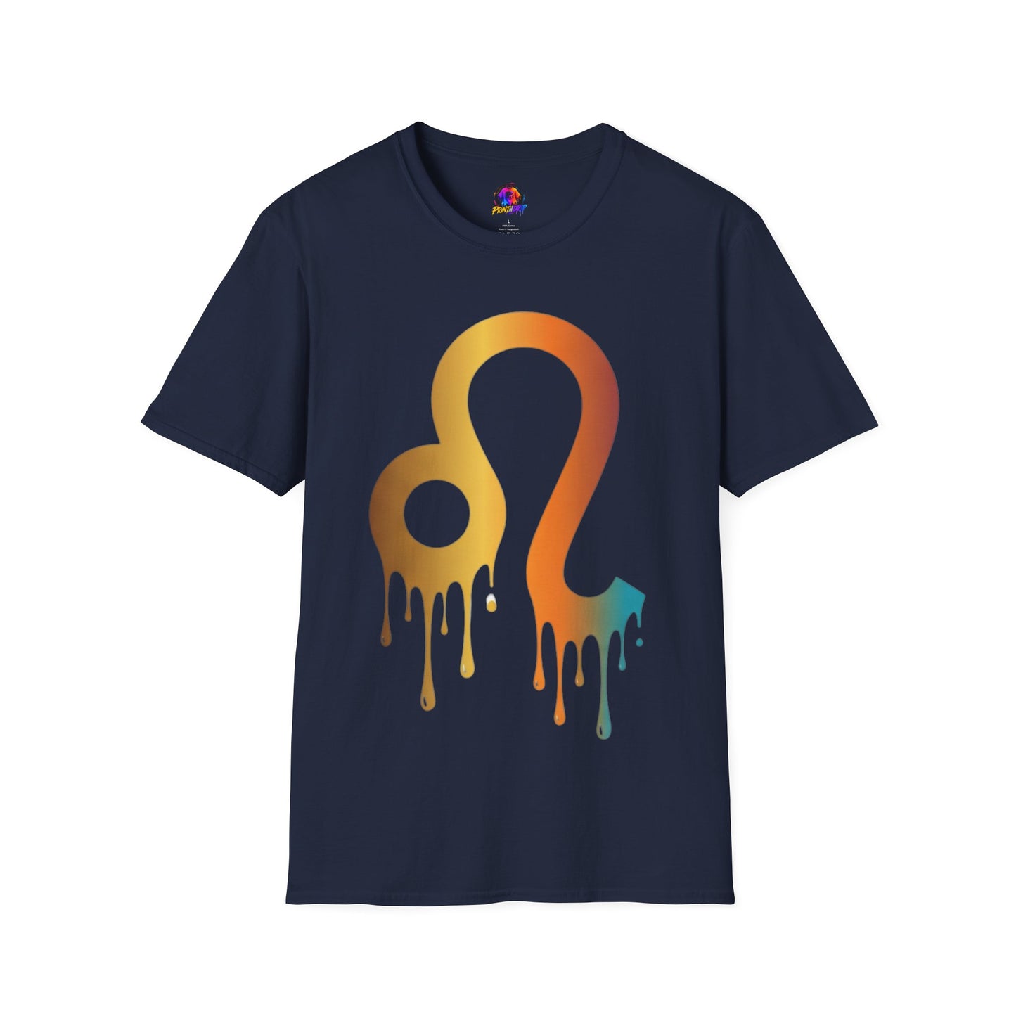 Leo Zodiac Drip T-Shirt — Colorful Astrology Sign Tee