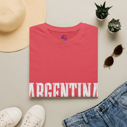 Argentina Graphic T-Shirt — Retro Flag Stripe Football Soccer Tee
