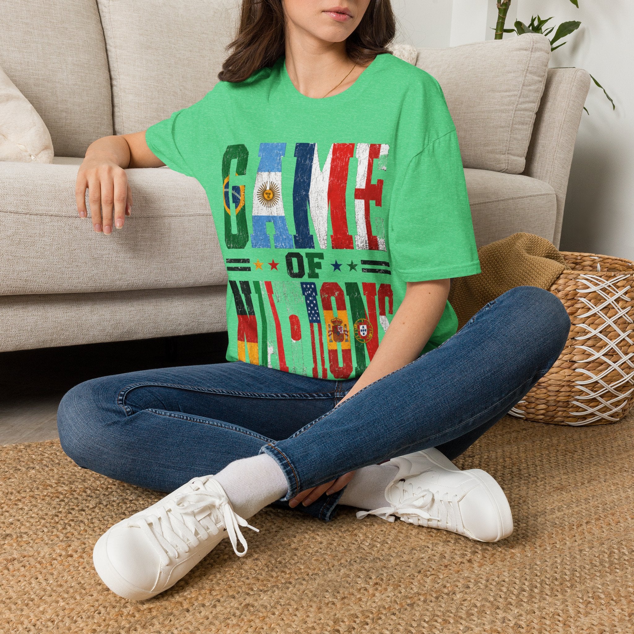 FIFA World Cup 2026 T-Shirt — 'Game of Nations' Vintage Flag Soccer Graphic Tee