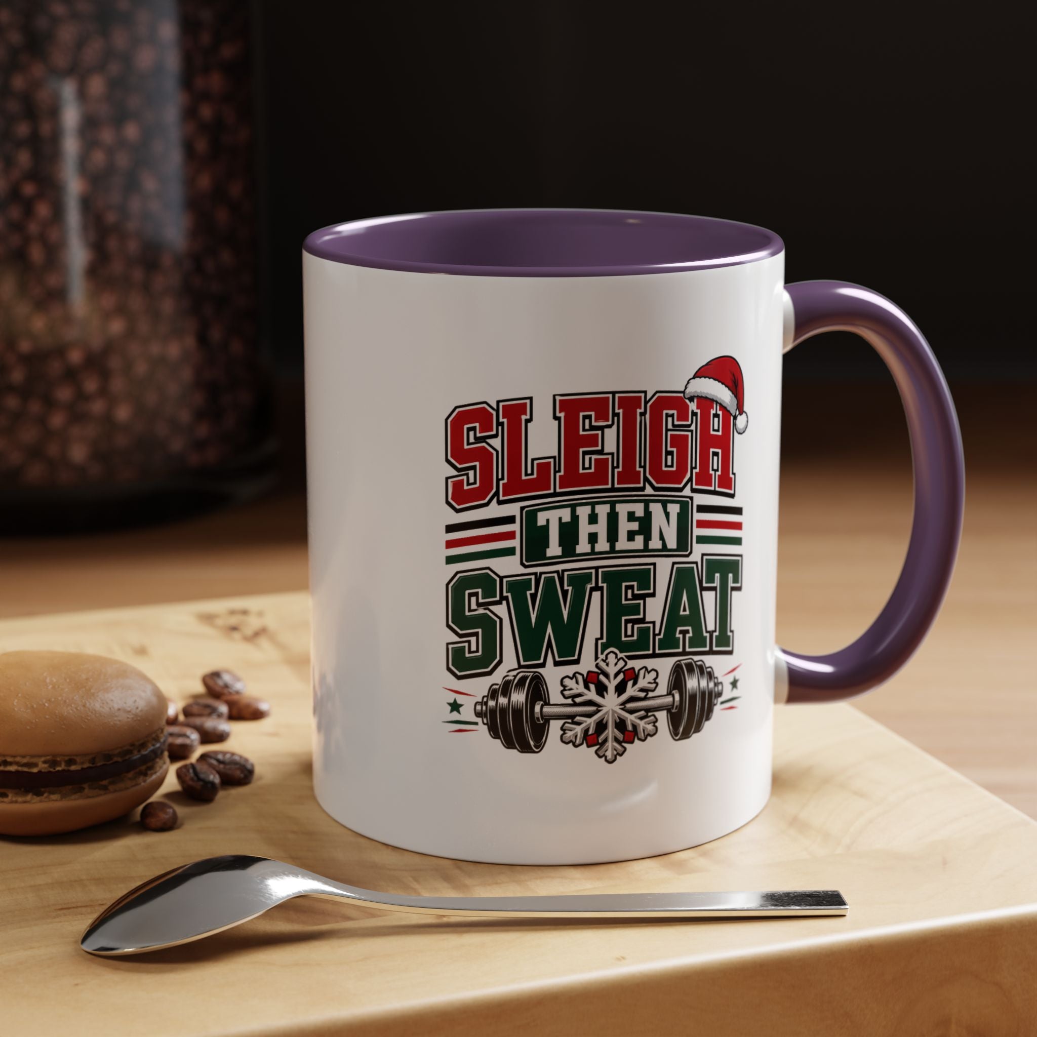 Modern Day Christmas Sleigh Then Sweat Coffee Mug