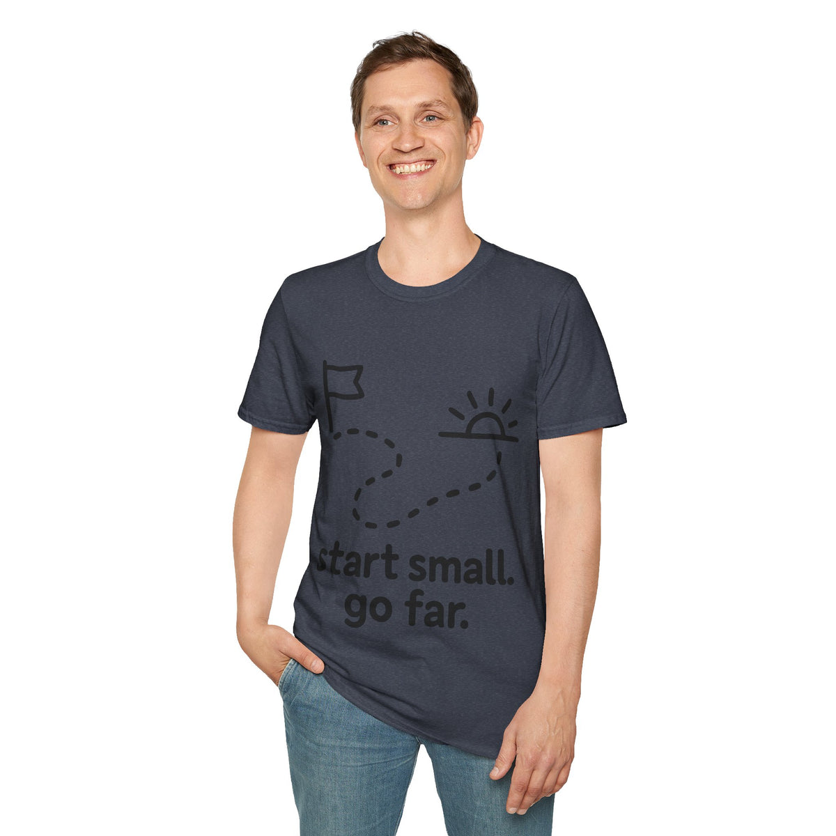 Start Small Go Far Minimalist Trail T-Shirt, Inspirational Hiking Path Graphic Tee - Trending Now - September 2026