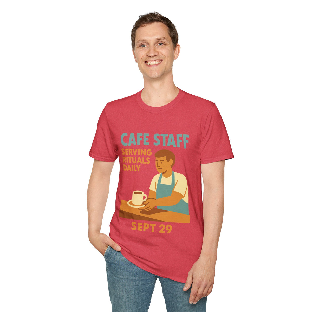 Cafe Staff Serving Rituals Daily National Coffee Day T-Shirt - Trending Now - September 2026