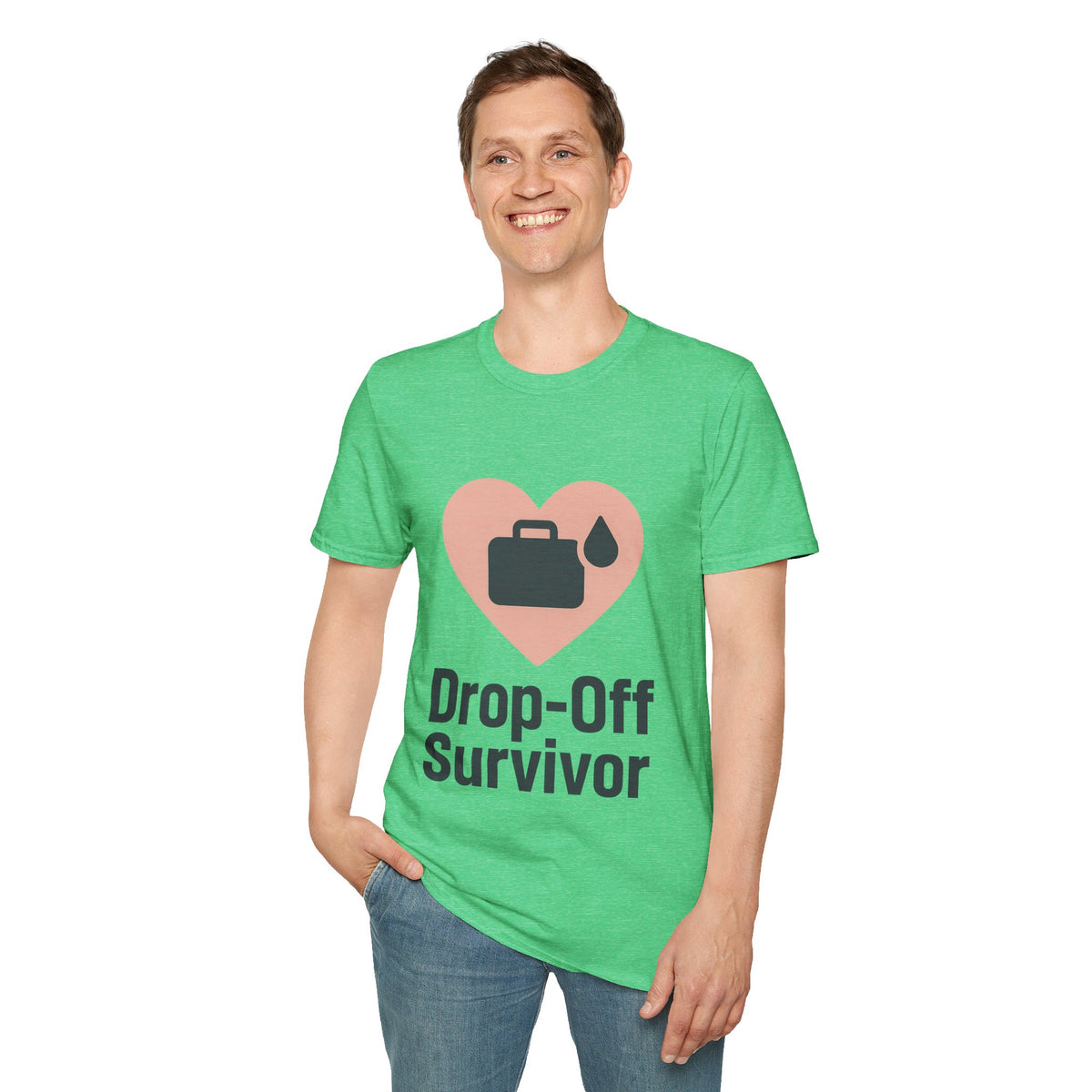 Drop-Off Survivor T-Shirt — Heart & Inkjet Printer Rescue Tee - Trending Now - August 2026