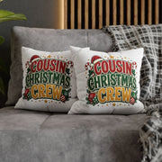 Cousin Christmas Crew Pillow Cover — Festive Holiday Decorative Throw Pillowcase