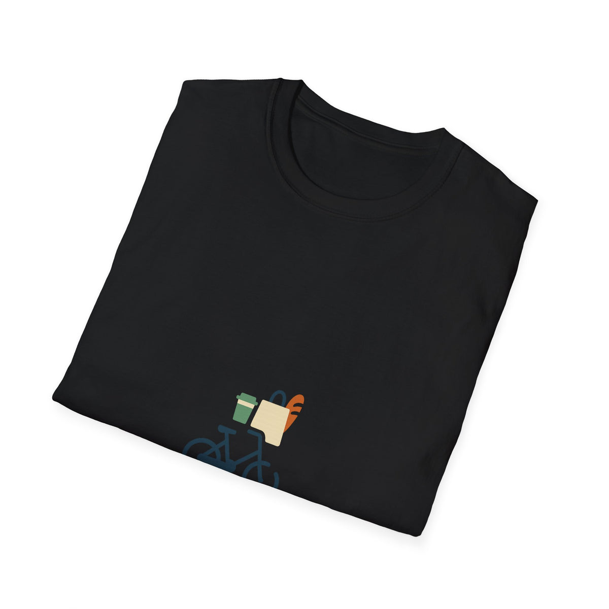 "Cargo Runs & Coffee Stops" Commuter Bicycle Graphic Tee - Aesthetic Cycling Grocery White T-Shirt - Trending Now - September 2026